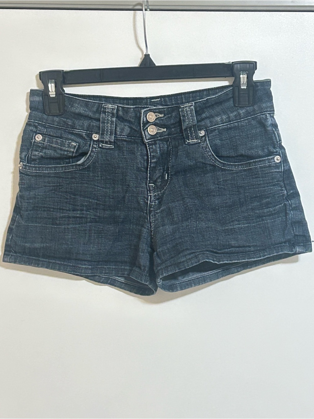 Just U.S.A Women’s Dark Wash Denim Shorts - Classic Low Rise